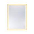 Paulding Led Rectangle Frontlit Mirror With Gold Frame