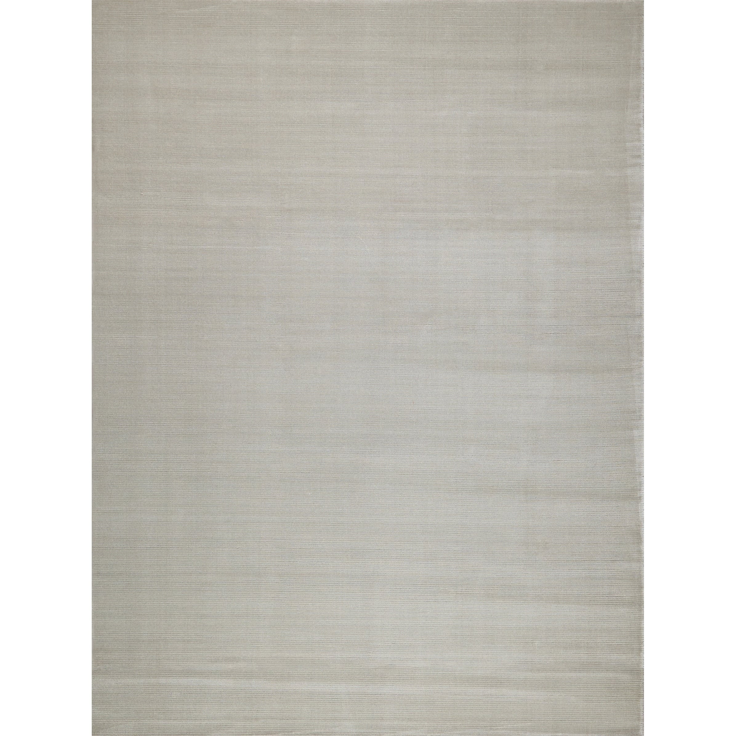 Pavia Modern Handloomed Silky Nylon Light Silver Area Rug
