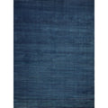 Pavia Modern Handloomed Silky Nylon Navy Area Rug