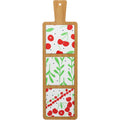 Pavilion Cherries Bamboo Ceramic Tile Trivet 16.5