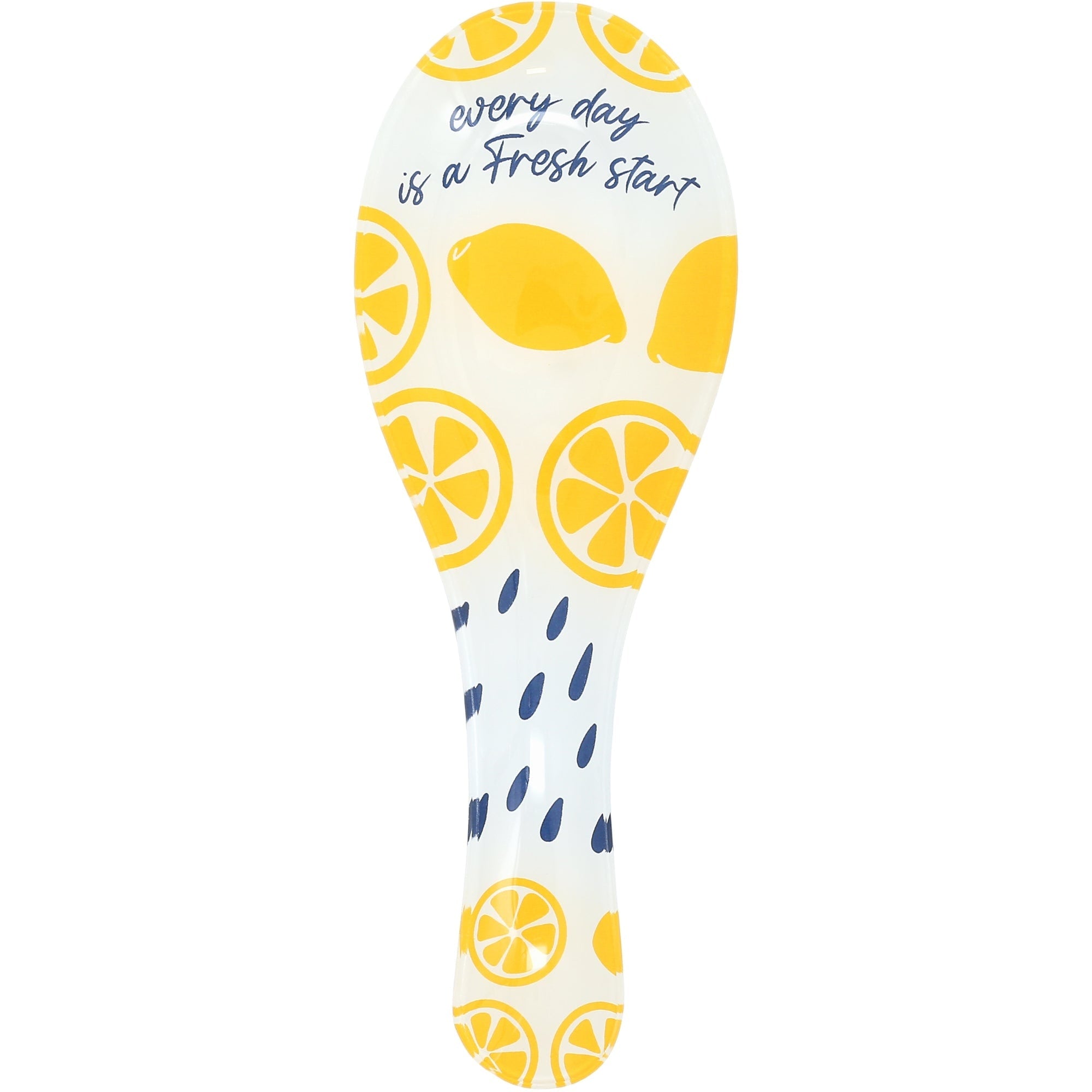 Pavilion Lemons Glass Spoon Rest 9.25