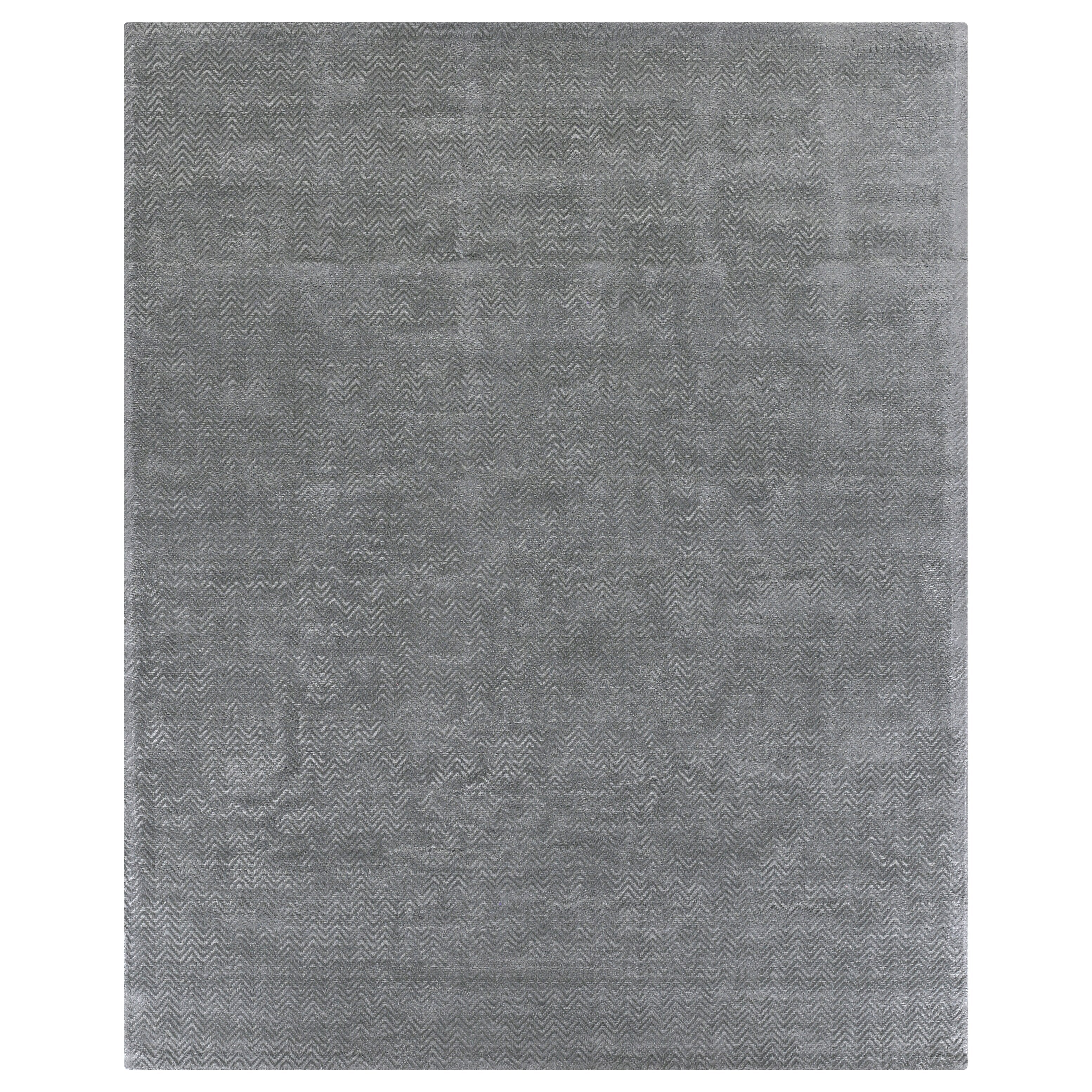 Pavo Handloomed Tencel Light Blue Area Rug 10 X 14