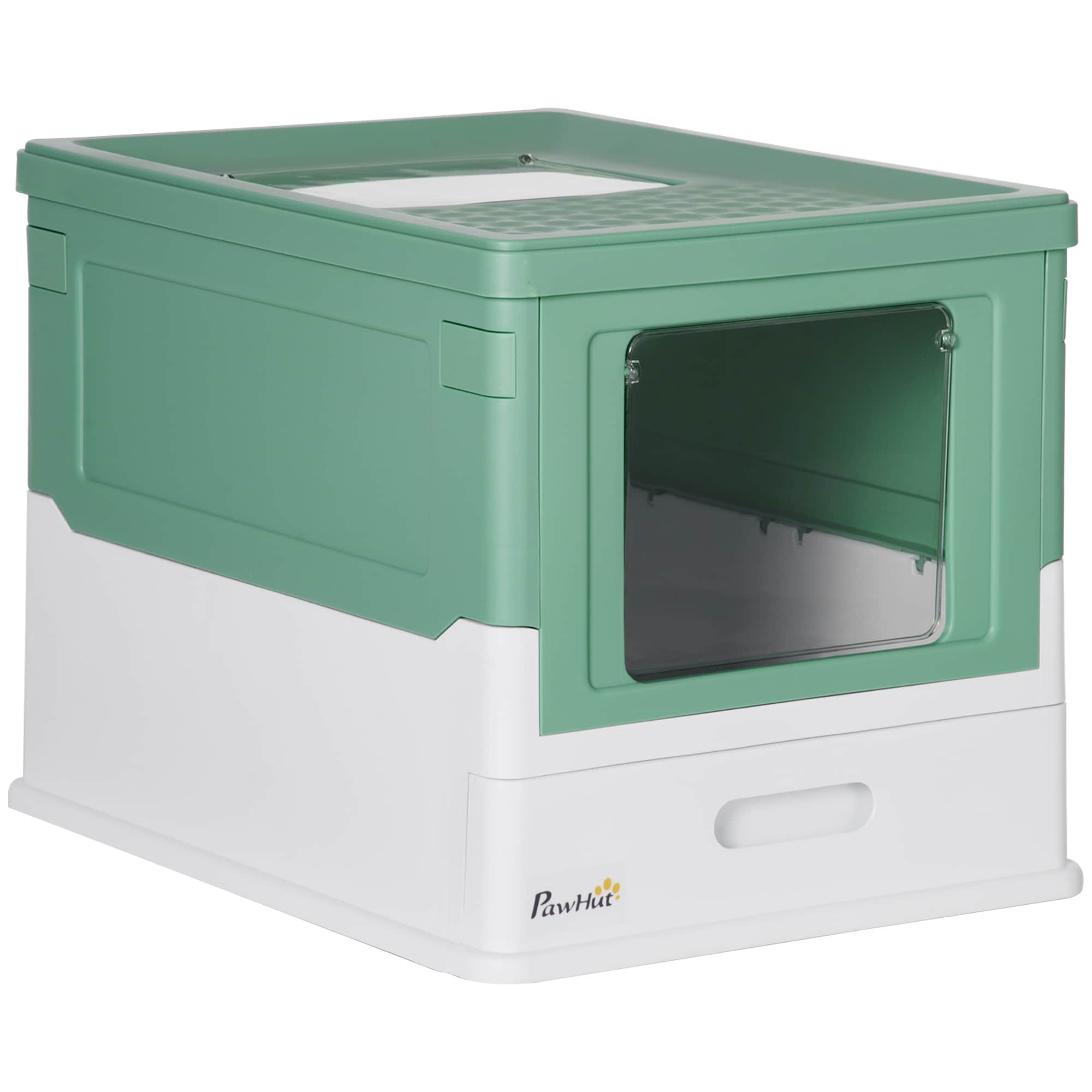 Pawhut Fully Enclosed Cat Litter Box With Scoop