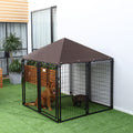 Pawhut Lockable Dog House Kennel With Water Resistant Roof For Small And Medium Small Sized Pets