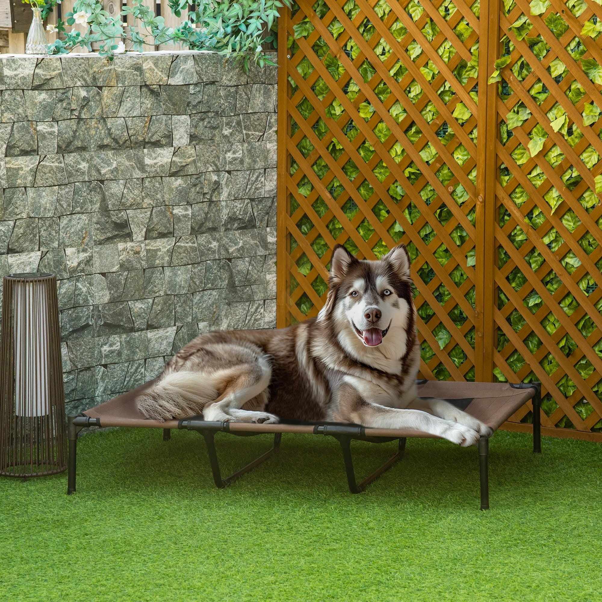 Pawhut Elevated Cooling Mesh Dog Bed Cot