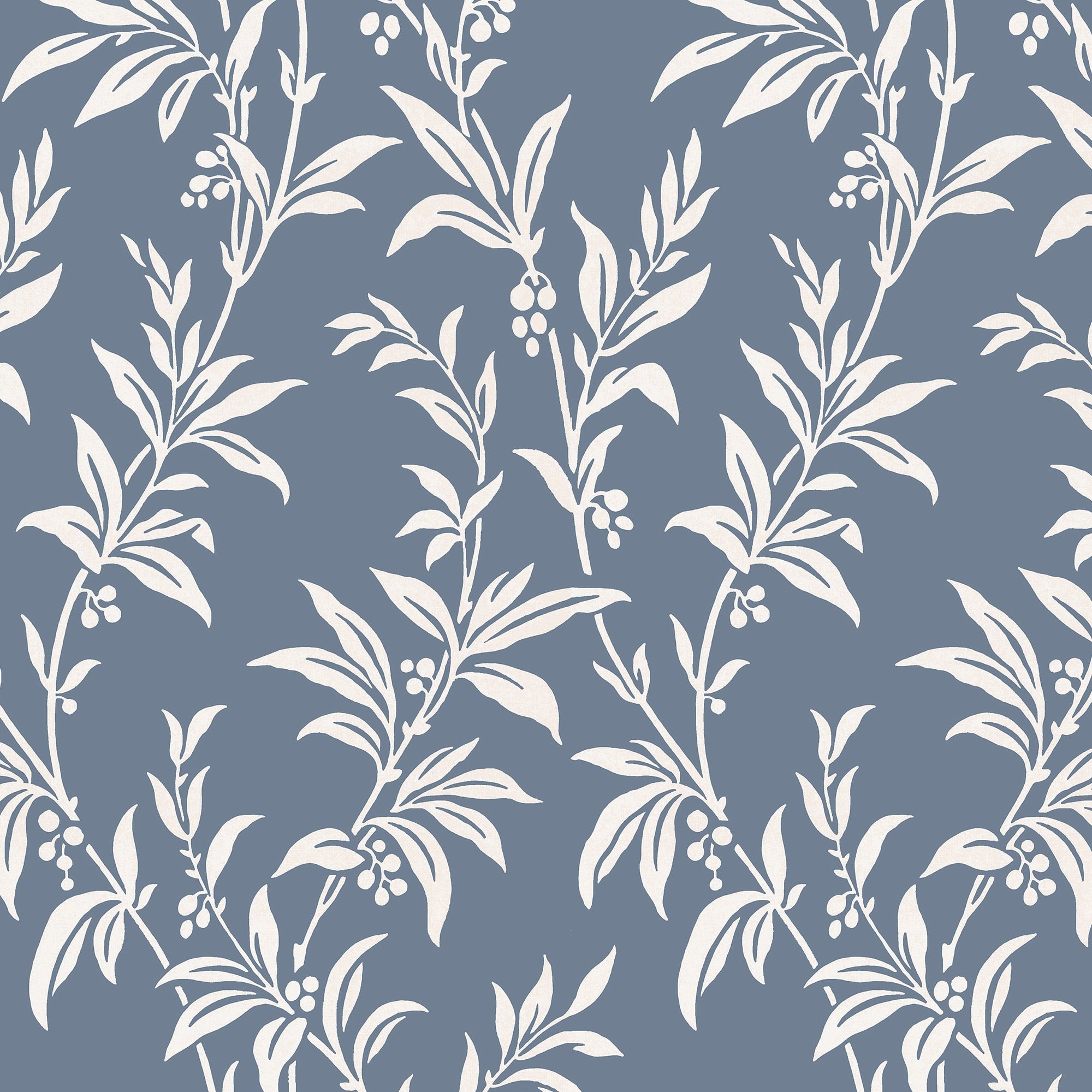 Paxford Leaves Dark Seaspray Wallpaper