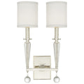 Crystorama Paxton Collection 2 Light Polished Nickel Wall Sconce