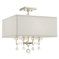 Crystorama Paxton Collection 4 Light Polished Nickel Semi Flush Mount