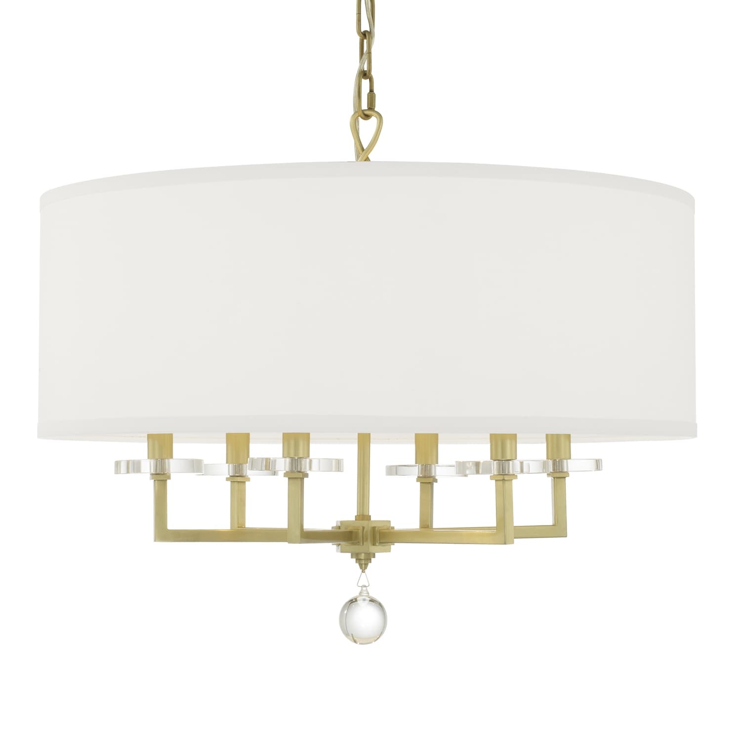 Paxton 6 Light Antique Gold Chandelier