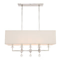 Crystorama Paxton Collection 8 Light Polished Nickel Linear Chandelier