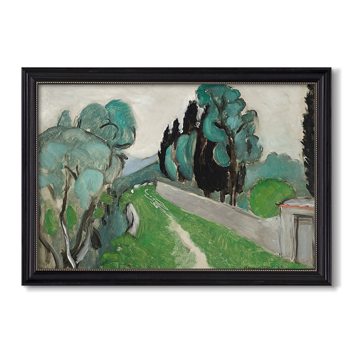 Paysage Avec Cypres Et Oliviers Aux Environs De Nice C 1918 Henri Matisse Custom Framed Canvas