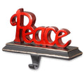 Peace Red Poly Resin Stocking Holder