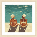 Peaceful And Poolside By Layla Oz Wood Framed Wall Art Print