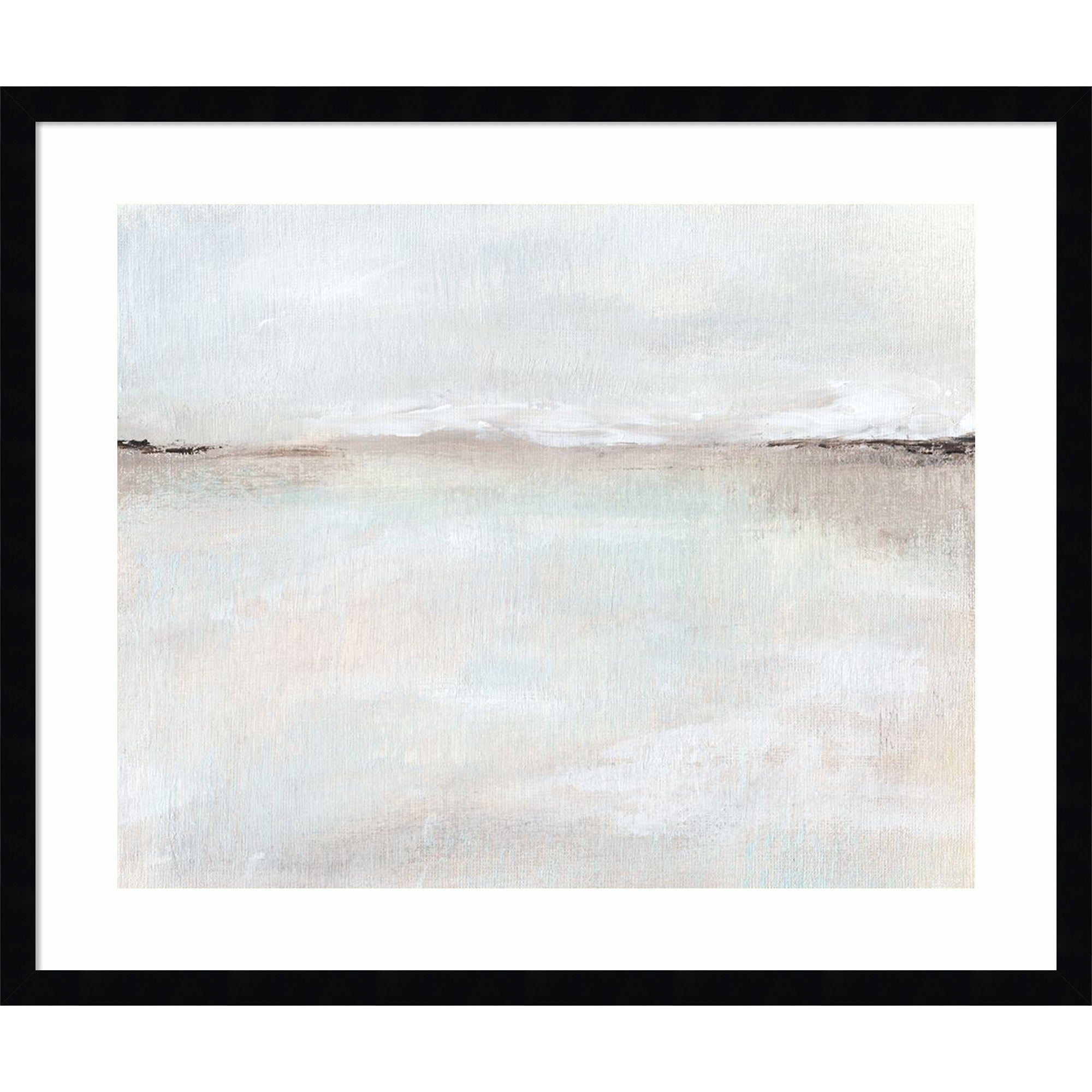 Peaceful By Nls Design Wood Framed Wall Art Print Svelte Noir Black
