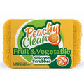 Peachy Clean Antimicrobial Fruit Vegetable Silicone Cleaning Scubber Sponge