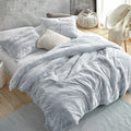 Peak Of Cozy Coma Inducer Oversized Comforter Chevron Frosted Gray