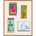 Pearl Divers Matchbooks By Nola James Framed Canvas Wall Art Print