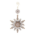 Pearl And Jewel Snowflake Ornaments Set Of 12