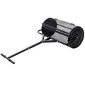 Peat Moss Spreader 24 Inch T Shaped Handle For Planting Seeding Lawn And Garden Care Manure Spreaders Roller Black