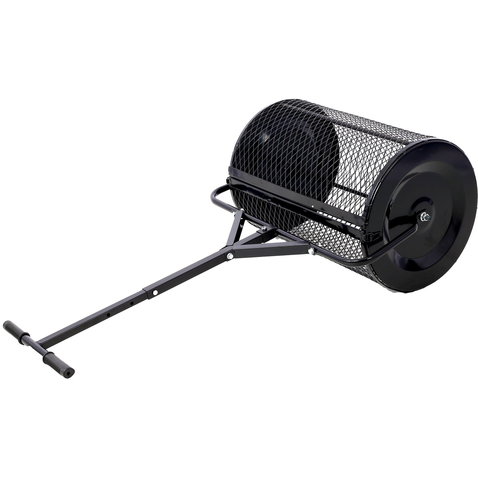 Peat Moss Spreader 24Inch Compost Spreader T Shaped Handle For Planting Seeding Lawn And Garden Care Manure Spreaders Roller