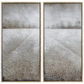 Pebble Road Textured Metallic Hand Painted Wall Art