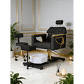 Pedicure Chair With Foot Spa Stool With Adjustable Pedicure Stand