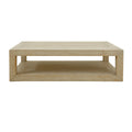Peking Grand Framed Coffee Table 55 Inch Long White Wash Finish