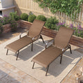 Pellebant Outdoor Adjustable Patio Chaise Lounge Chairs With Armrest Set Of 2