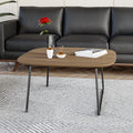 Pembroke 31 Modern Round Coffee Table With Solid Oak Wood Top Black Powder Coated Iron Base Minimalist Centerpiece