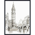 Pen And Ink Travel Studies No. 2 By Ethan Harper Framed Canvas Wall Art Print