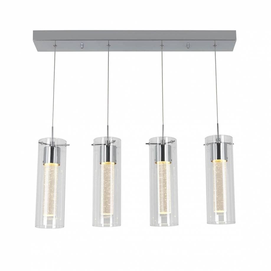 Pendant Dimmable Light Fixture Chrome Plated