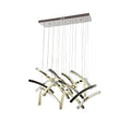 Led Crystal Pendant Lighting With Stainless Steel Frame