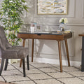 Peninah Mid Century Faux Rubberwood Writing Desk By Christopher Knight Home