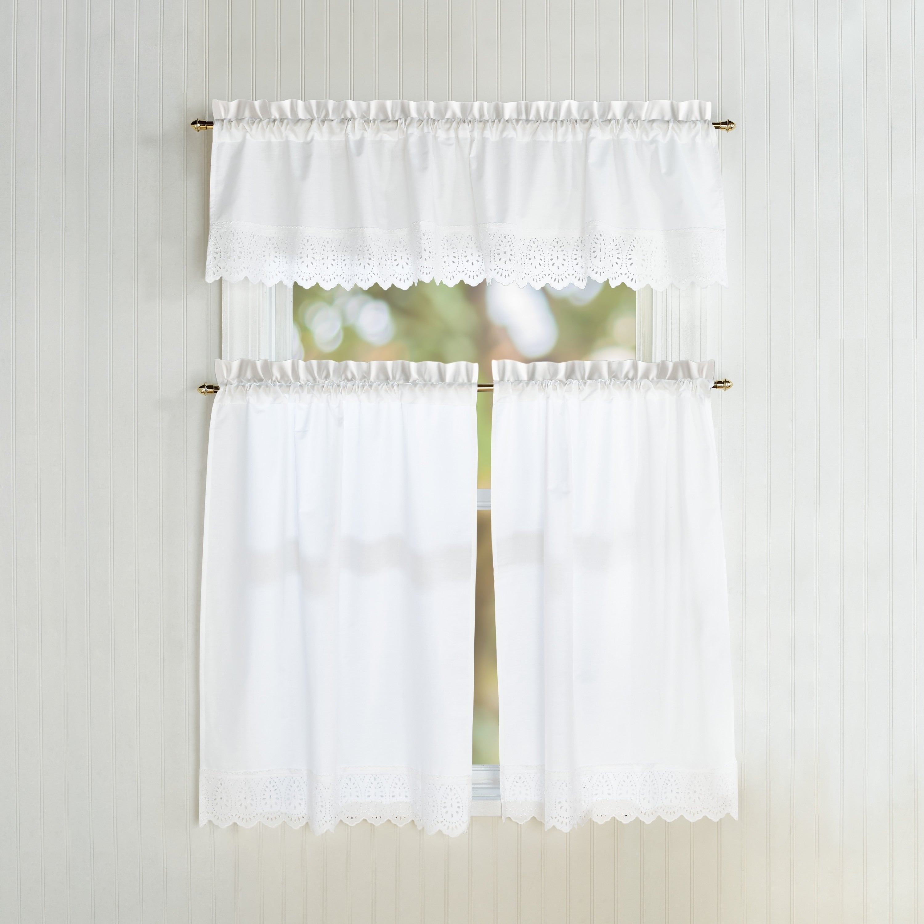 Penny Eyelet Valance And Tier Pair Curtain Collection