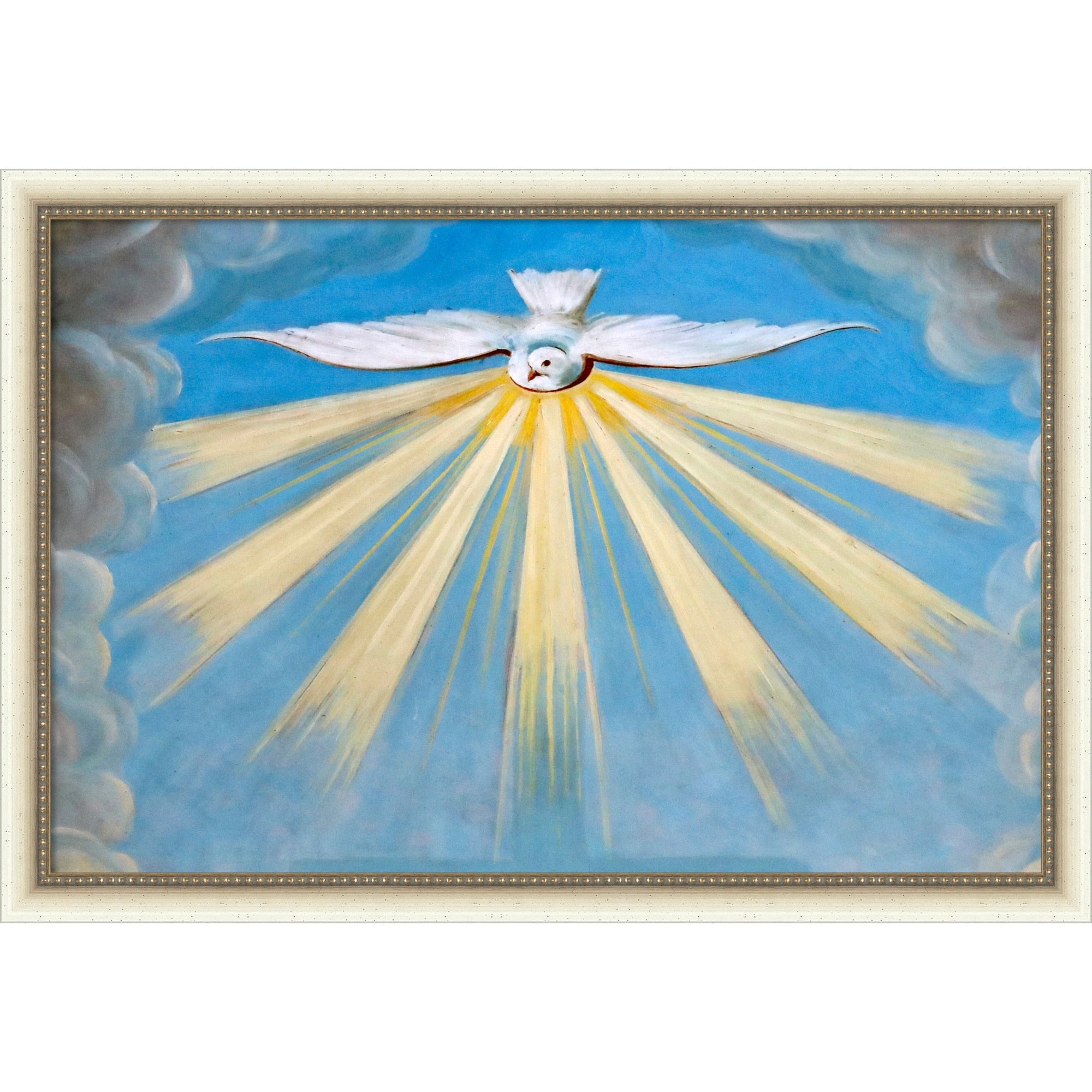Pentecost The Pentecostal Dove Framed Mounted Canvas Wall Art Print