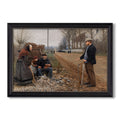 People By A Road 1893 Hans Andersen Brendekilde Custom Framed Canvas