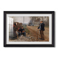 People By A Road 1893 Hans Andersen Brendekilde Custom Framed Print