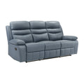 Peperomia 86.5 Leather Manual Double Reclining Sofa Removable Seats