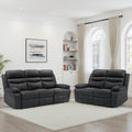 Peperomia Leather 2 Piece Manual Double Reclining Living Room Sofa Set
