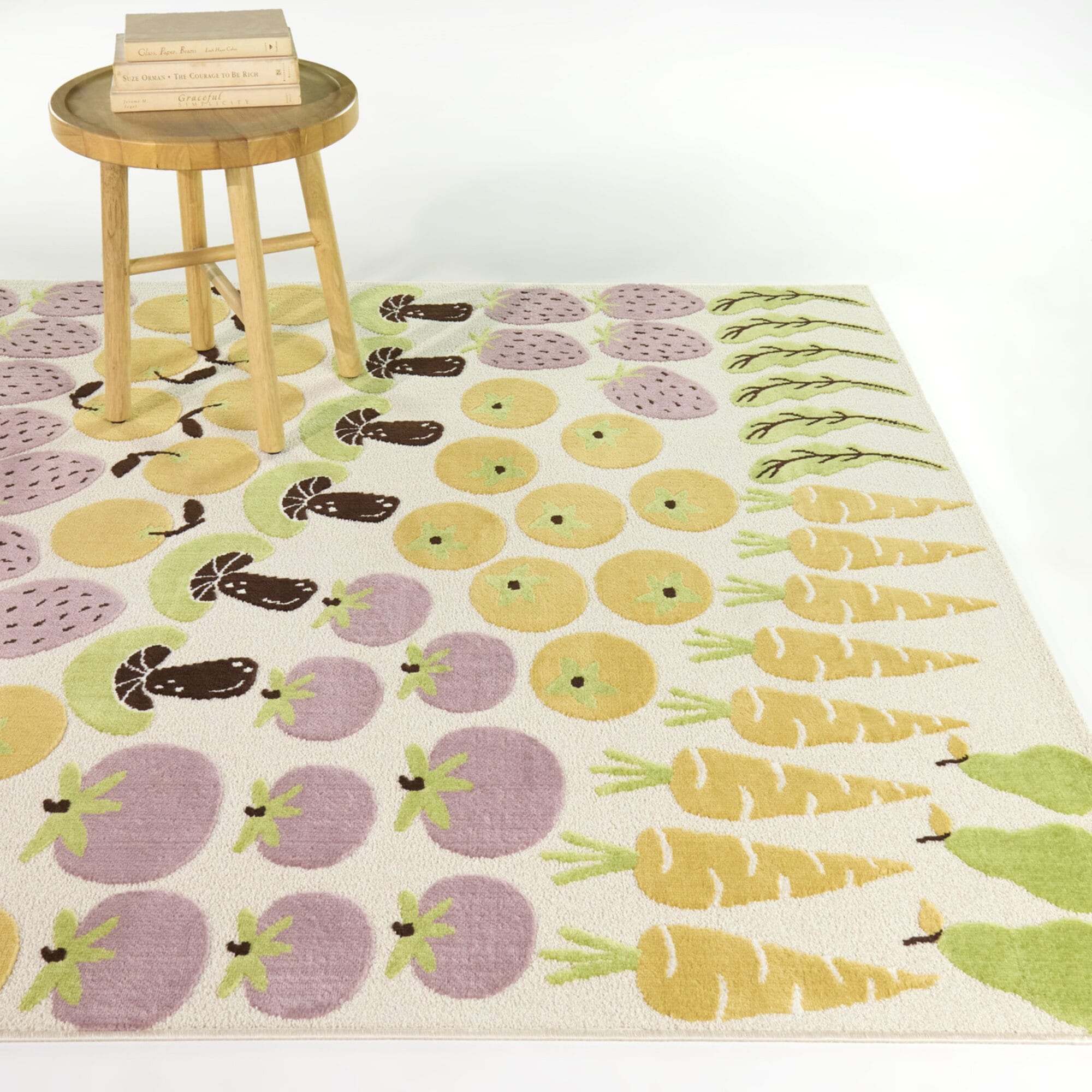 Pepper Kids Fruit Veggie Area Rug