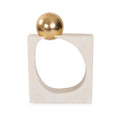 Perched Golden Orb 10H X 7W X 3D