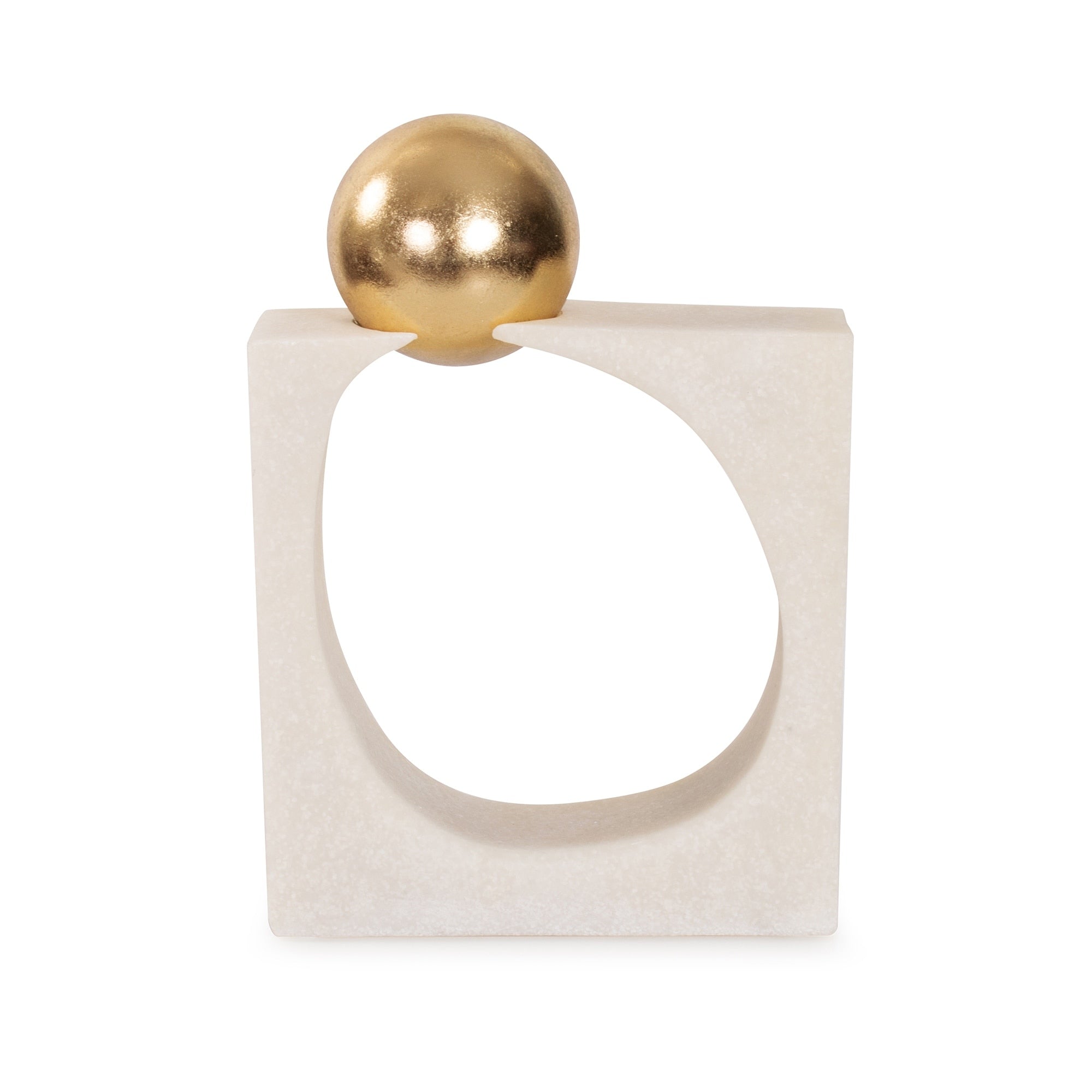 Perched Golden Orb 10H X 7W X 3D