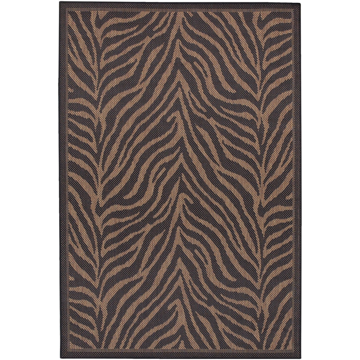 Pergola Cape Black Cocoa Indoor Outdoor Area Rug 76 X 109