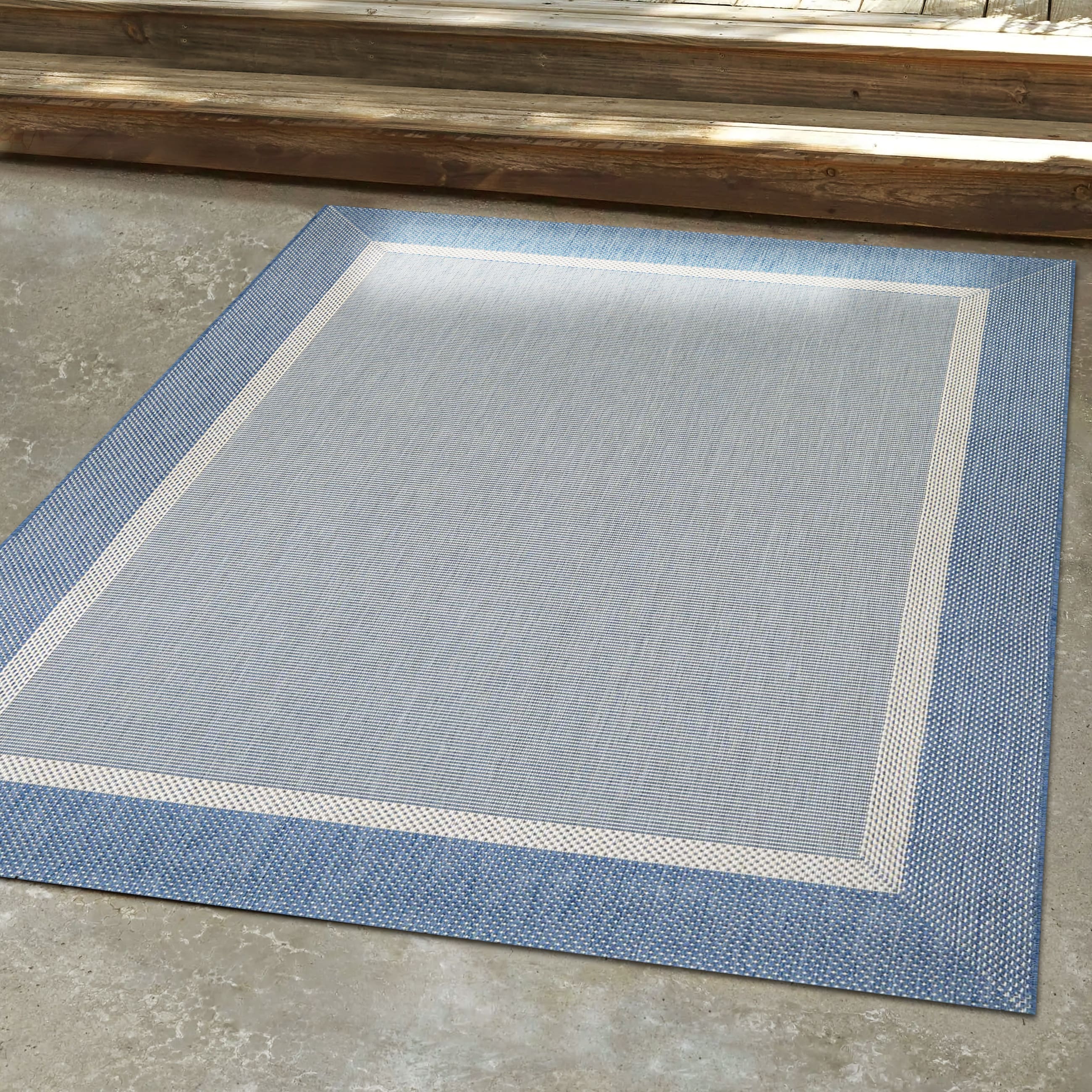 Couristan Recife Stria Texture Champagne Grey Indoor Outdoor Rug 53 X 76