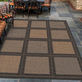 Recife Summit Cocoa Black Indoor Outdoor Rug 76 X 109