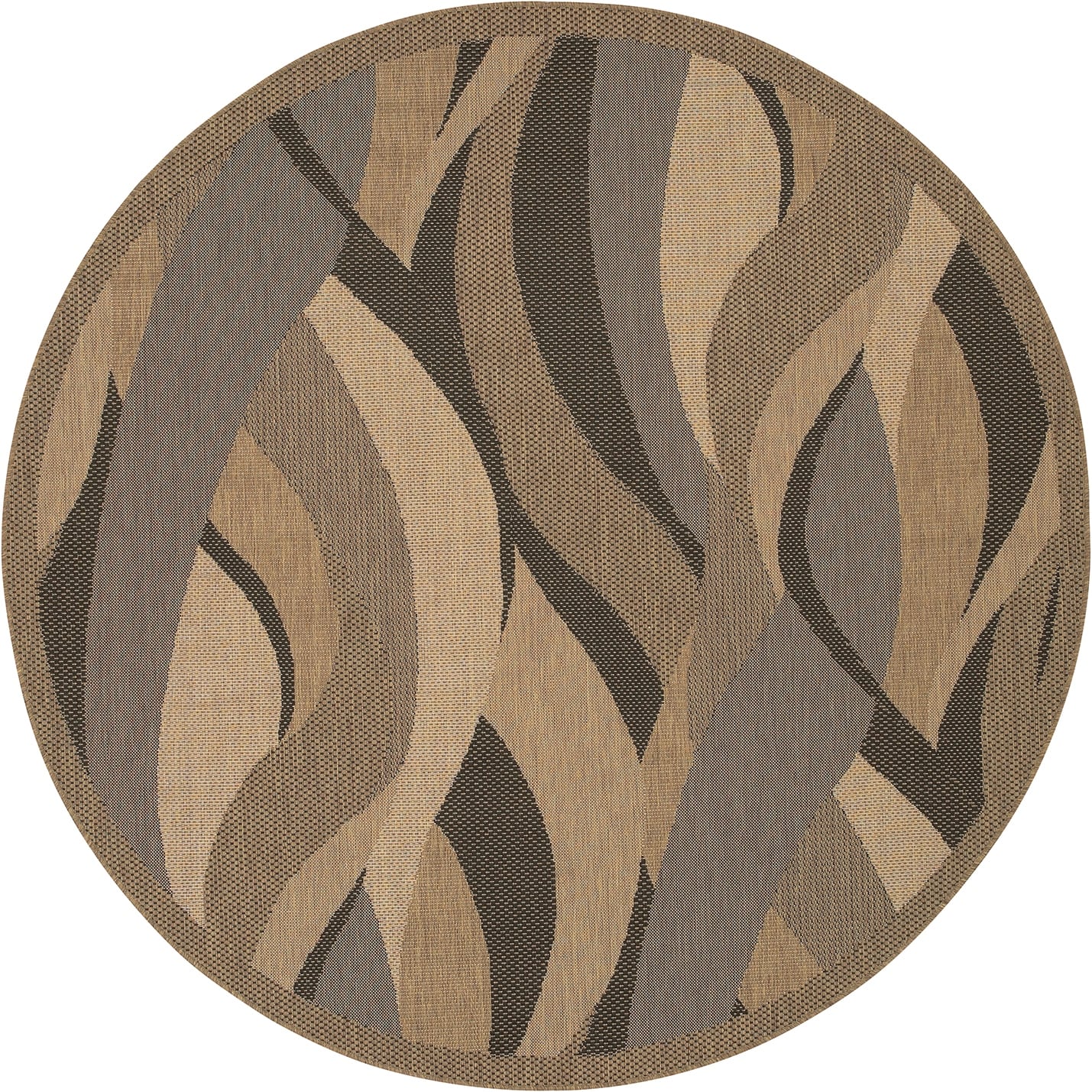 Pergola Lotus Natural Black Indoor Outdoor Outdoor Area Rug 86 X 13
