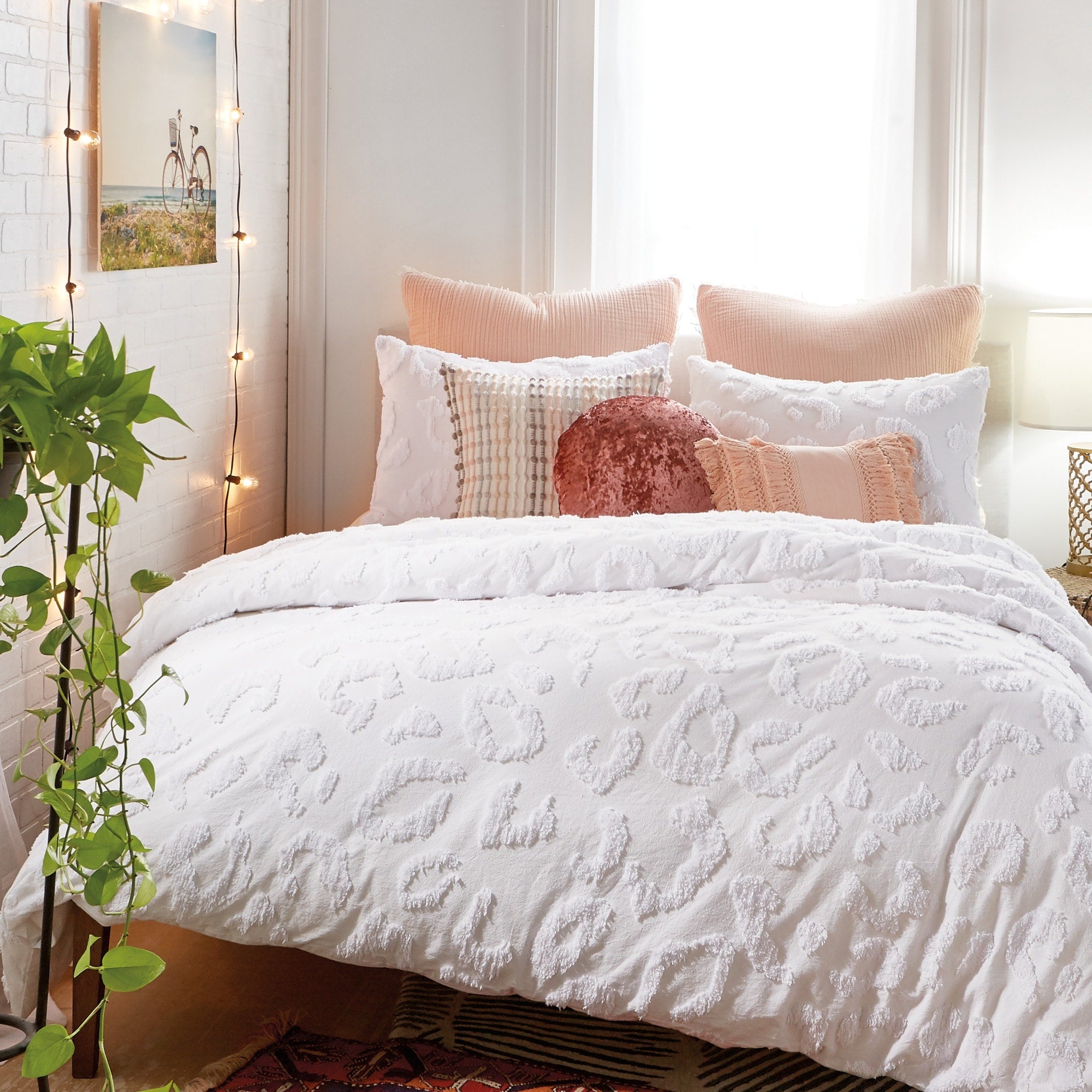 Cheneille Print Cotton Shams Or Duvet Cover
