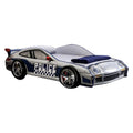 Peri Twin Size Kids Bed With Realistic Police Car Design White Blue