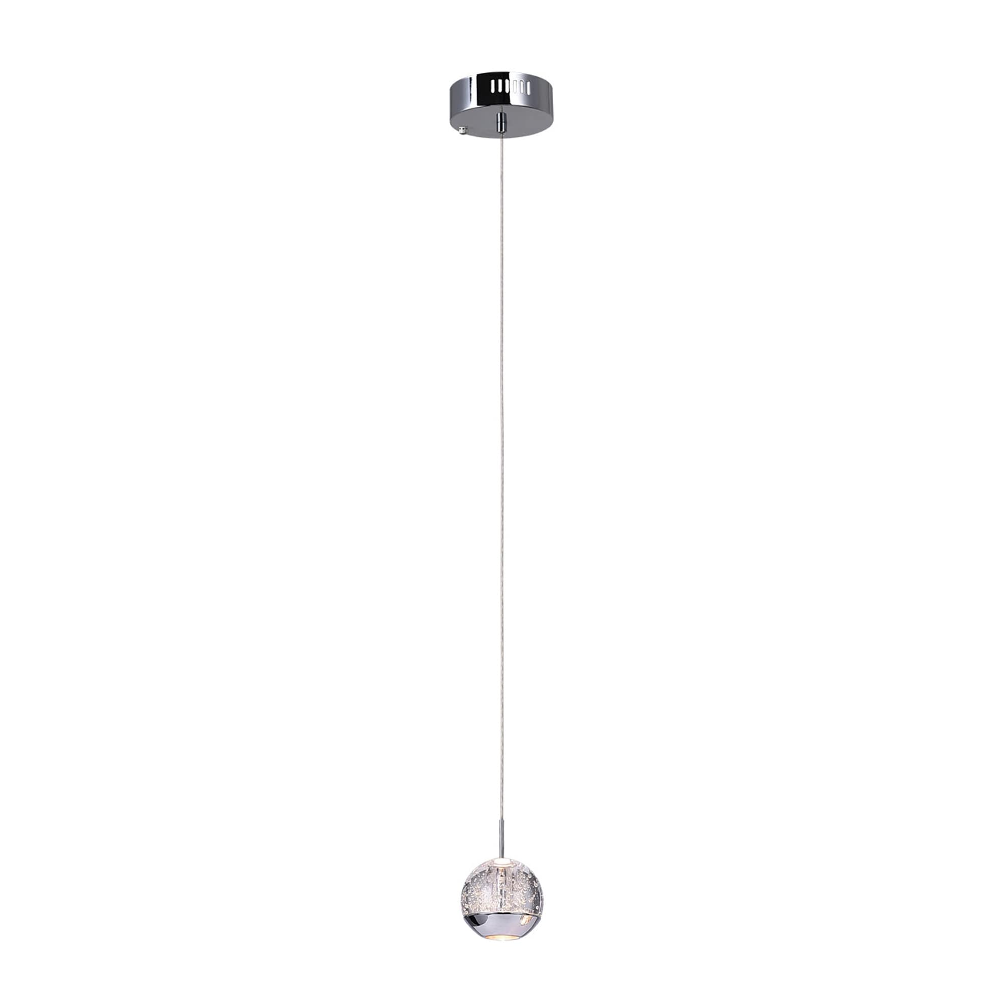 1 Light Chrome Finish Stainless Steel Mini Pendant