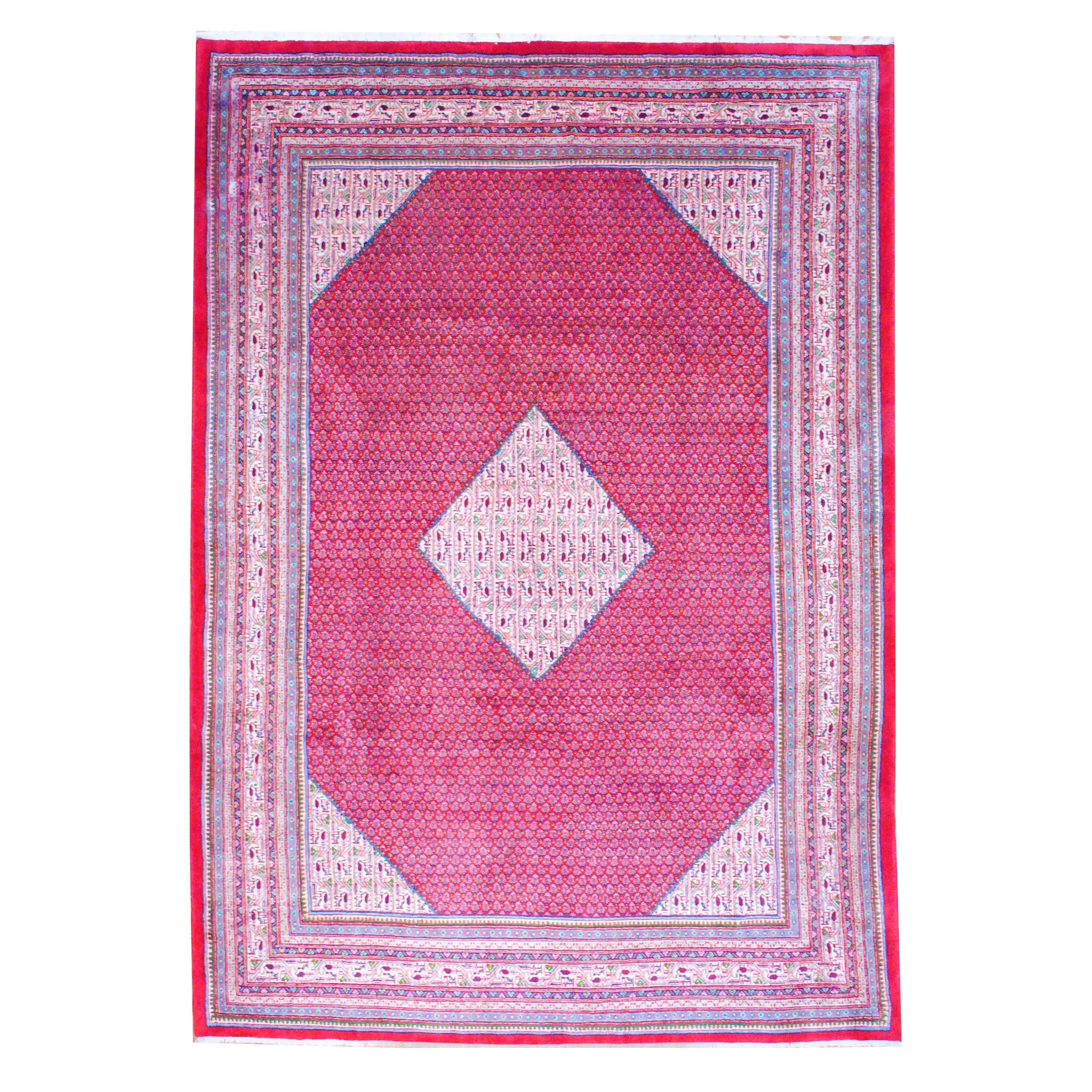 Handmade Herat Oriental Persian Mir Wool Rug Iran 82 X 118
